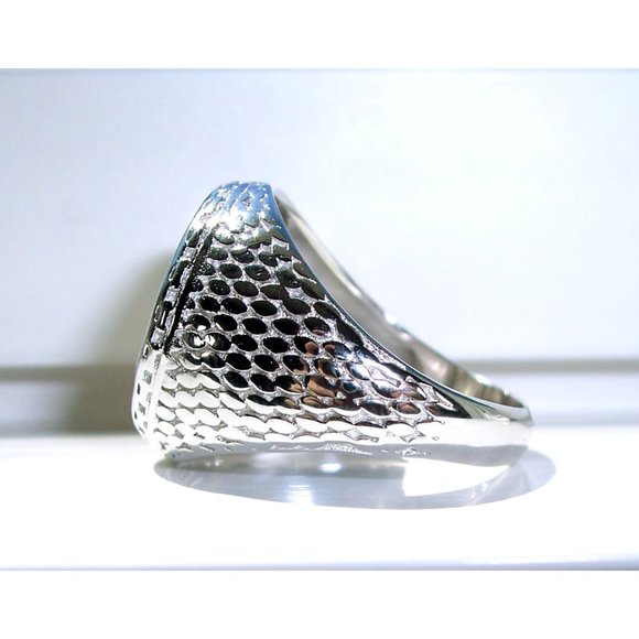 925 STERLING SILVER Men's Nautical Anchor Ring - Picture 7 of 12